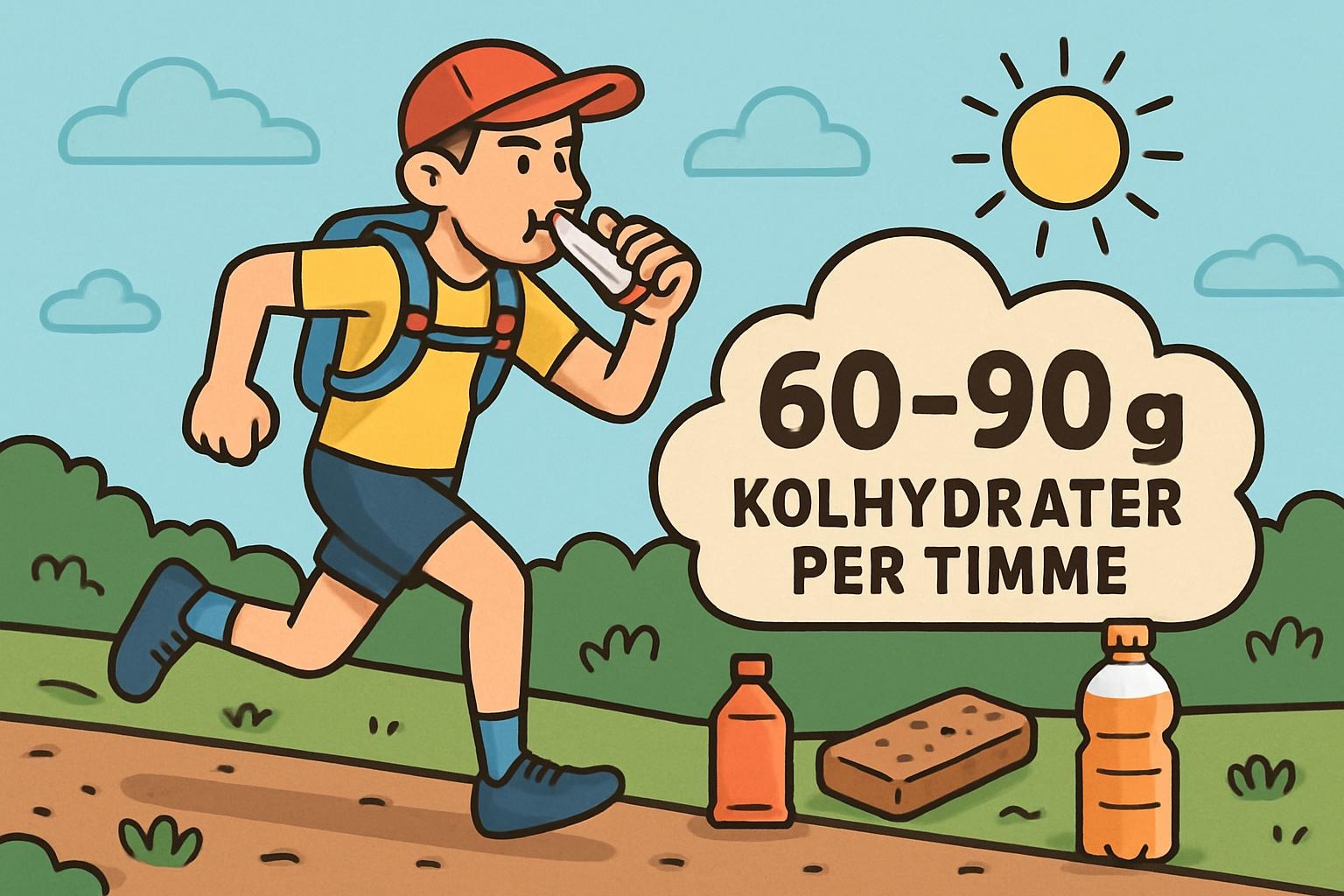 Ultralöpning, energi, hur mycket man behöver per timme